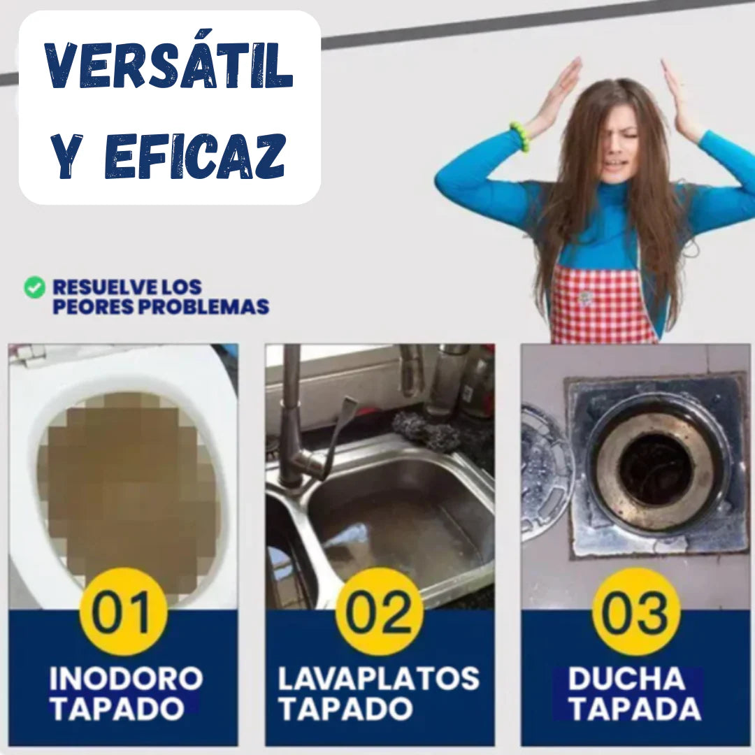 Pack Duo x2 Polvo Limpiador De Drenaje - Destapador potente de tuberías
