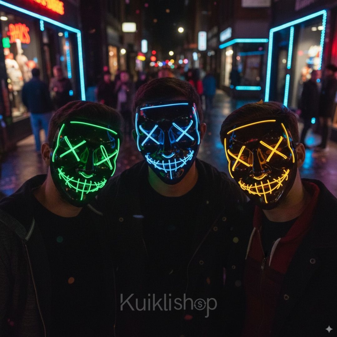 Mascara LED Disfraz HALOWEEN® 🎃👻 Pack Especial: 2 Máscaras LED con 36% de Descuento 🎁Solo Disponible Aquí 👇