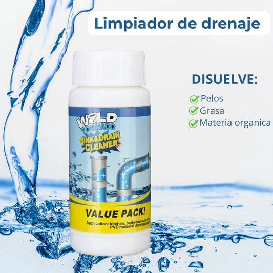Pack Duo x2 Polvo Limpiador De Drenaje - Destapador potente de tuberías