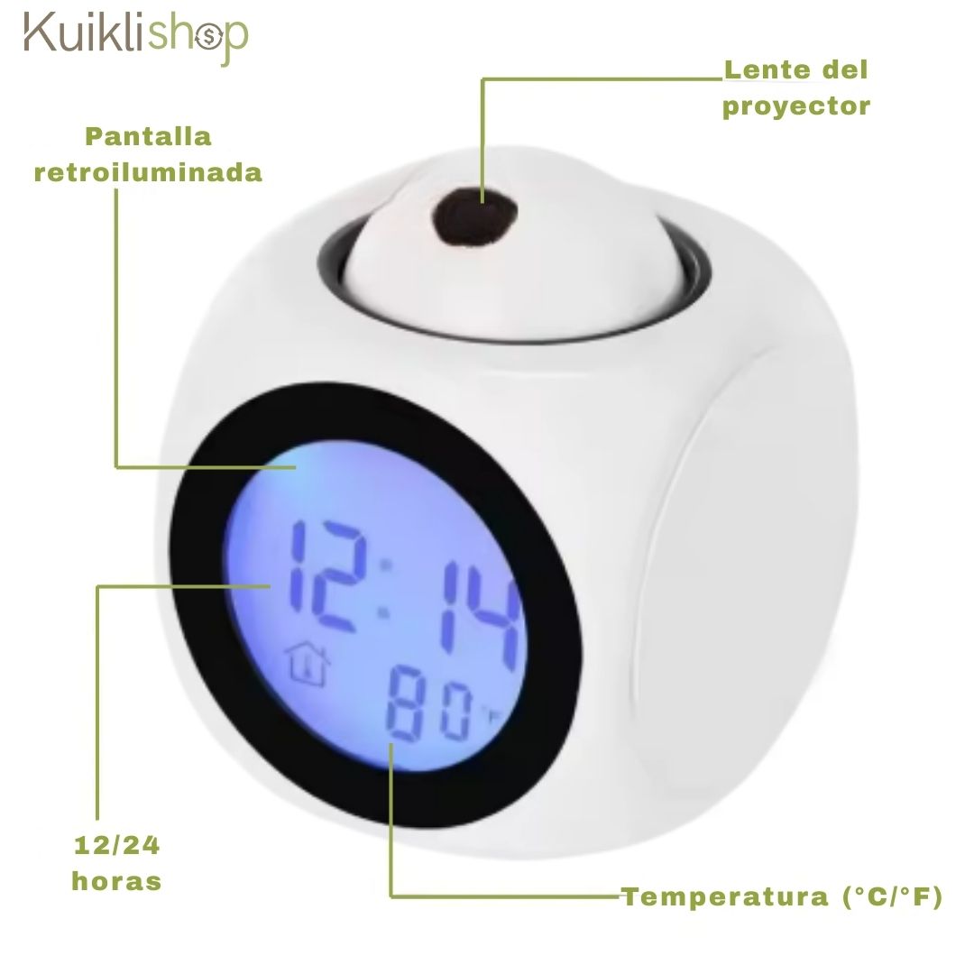 Reloj Despertador con Proyección LED® - 🎁50% off 🎁