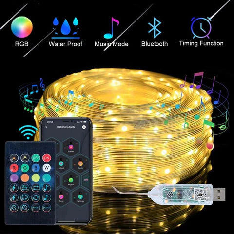 Luces Navideñas Premium LED RGB 10m Bluetooth®