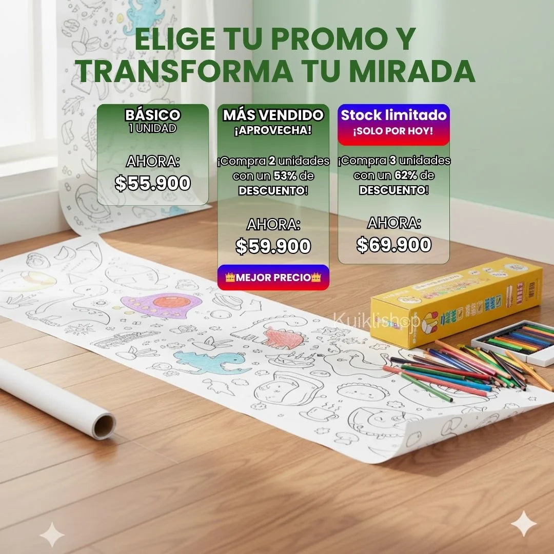 Rollo de Lienzo Creativo Premium – 3 Metros®