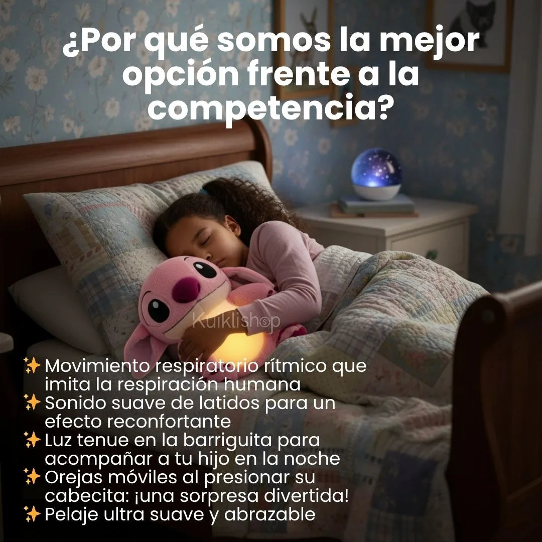 Peluche que Respira y Mueve las Orejas® – Calma y comodidad para los niños