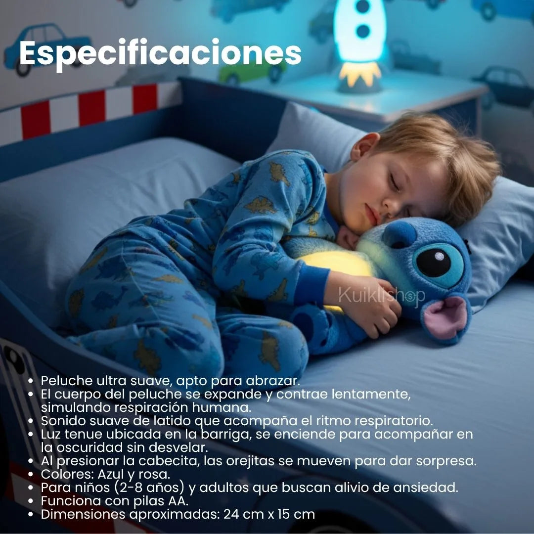 Peluche que Respira y Mueve las Orejas® – Calma y comodidad para los niños
